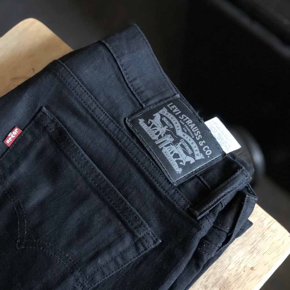 Straight Fit Black Jeans